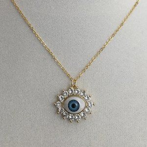 Sparkly Evil Eye Necklace